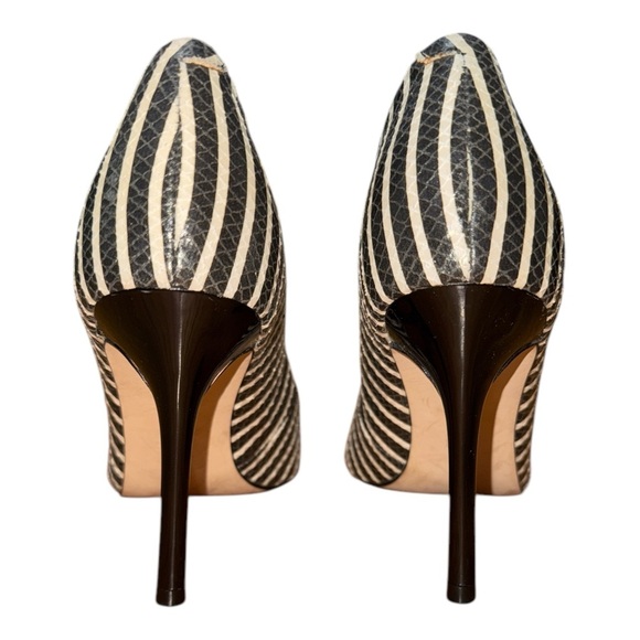 Guess Black and White Striped Stiletto Heels - Picture 5 of 7